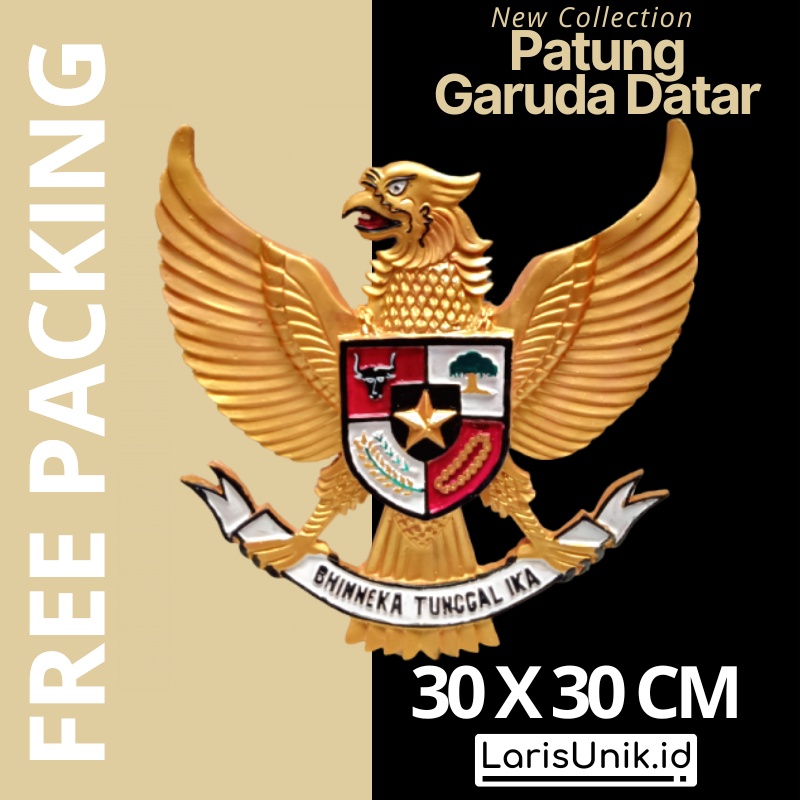 Garuda Pancasila Hiasan Dinding Burung Garuda Lambang Negara Gold Fiber 30CM