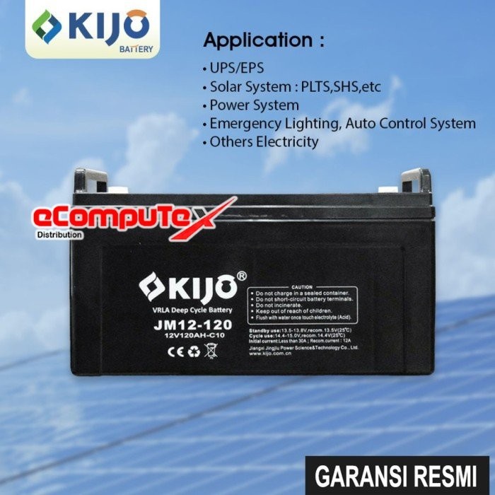 BATERAI UPS VRLA 12V120AH KIJO / BATTERY AKI KERING 120 AH ACCU