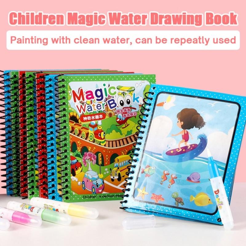 DDM6 - Buku Drawing Magic Waterbook Buku Mewarnai Air Magic Water Stationery