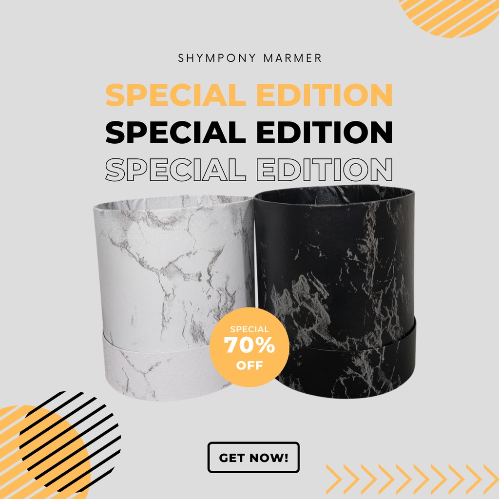 

Box kado buket balon bunga bloom box gift box special marmer edition