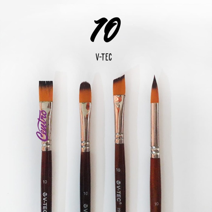 

Kulu V-Tec Artist Brush 10 / Vtec Kuas Lukis Gambar No.10 - Flat