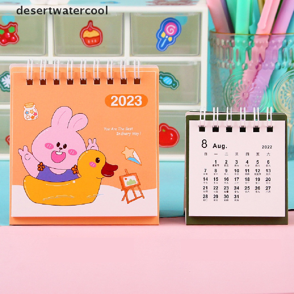 Deid 2023tahun Kelinci Kartun Lucu Kalender Meja Kalender Harian Jadwal Mingguan Planner Agenda Organizer Alat Tulis Halaman Putar Kalender Abadi Martijn