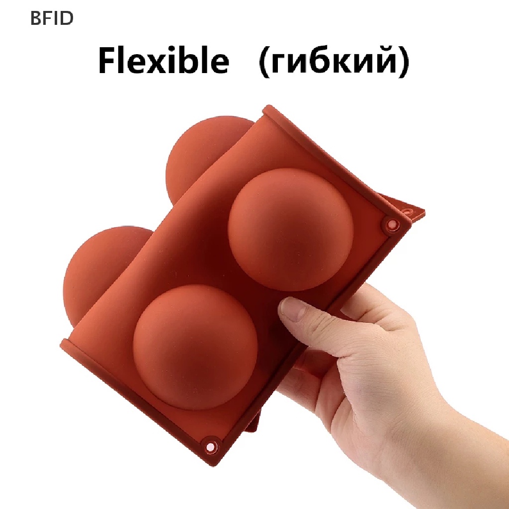 [BFID] Cetakan Kue Bentuk Bulat Brown Half Ball Sphere Silicone Chocolate Dessert Mould [ID]