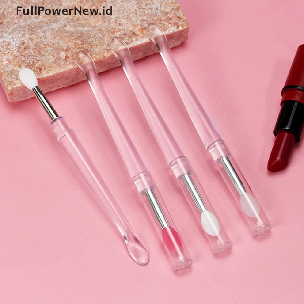 Power 1PC Lip Gloss Aplikator Kuas Bibir Silikon Dengan Tutup Debu Brush Makeup ID