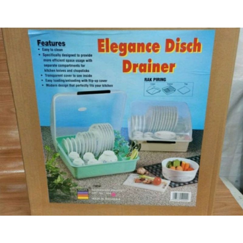 Rak Piring /Rak Piring bertutup/ Rak Piring Nagata / Dish Drainer/ Rak Piring Nagata no.509