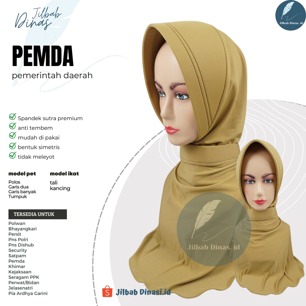 Jilbab Dinas PKK tosca/PEMDA/PIA (PKK Tosca tua/PIA/Persit/pemda)