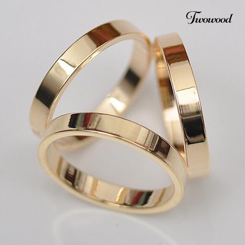 Twowood Fashion Rose Gold Disepuh Trio Syal Cincin Syal Sutra Gesper Klip Slide Perhiasan