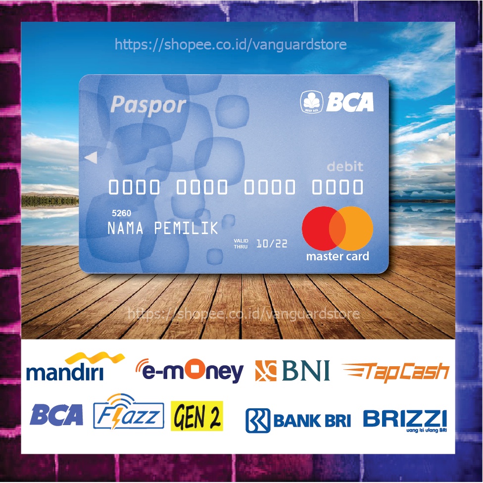 KARTU E MONEY E TOLL KARTU BCA MASTERCARD 3 DEBIT CREDIT EMONEY MANDIRI FLAZZ BCA BNI TAPCASH BRIZZI BRI - 1 SISI