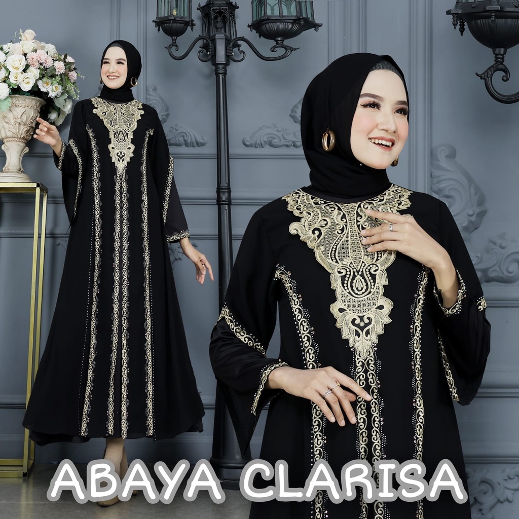 ABAYA CLARISA / Gamis Turkey / Longdress Muslimah / Maxy Formal / Busana Muslim / Dress Kondangan / Pakaian Mewah Arabic