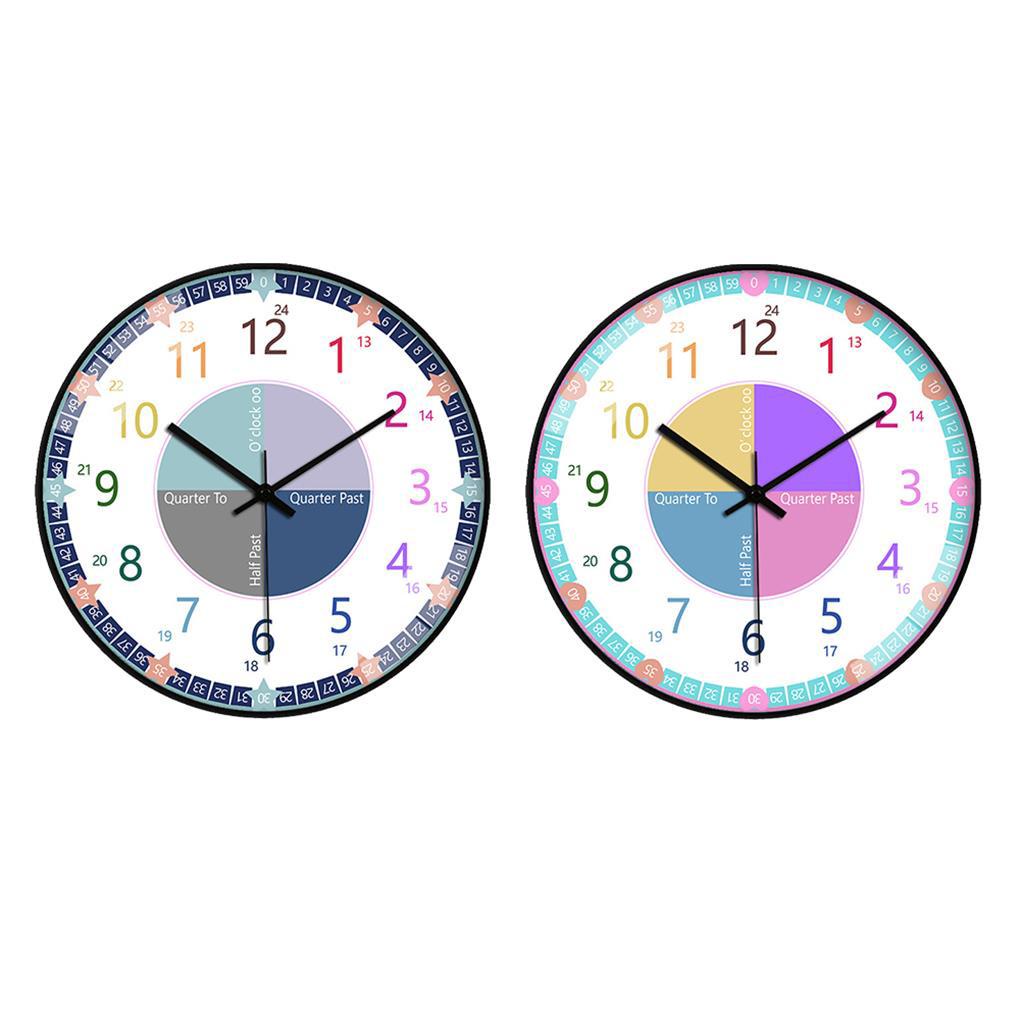 Jam Dinding Waktu Anak 12inch Jam Edukasi Dini Alat Peraga Guru Interaktif Untuk Ruang Tamu Kelas Sekolah