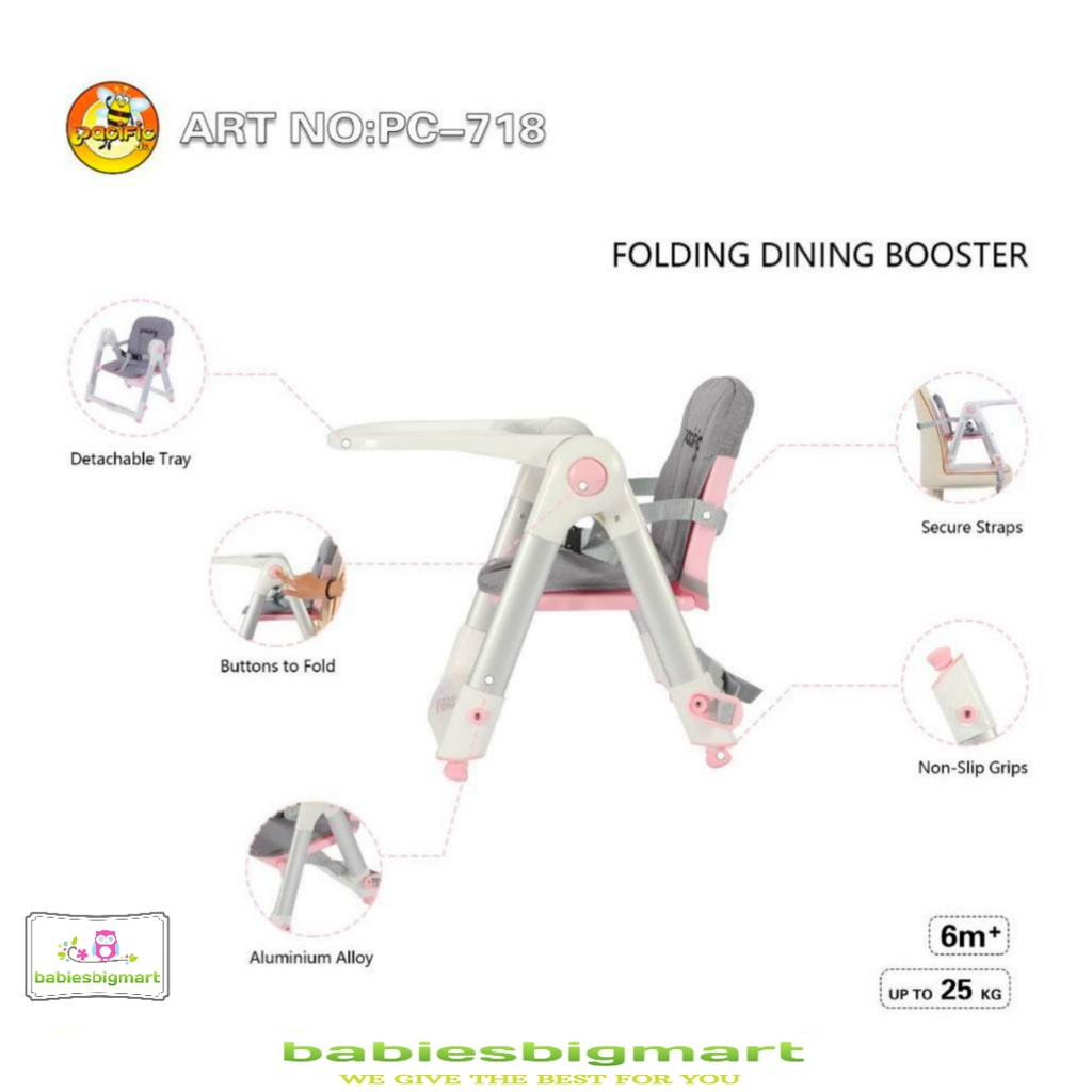 Pacific PC 718 Booster Seat Chair Kursi Makan Bayi