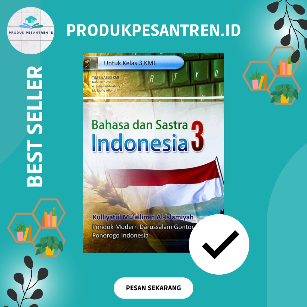 Jual Buku Bahasa dan Sastra Indonesia 3 / Bahasa Indonesia 3 KMI Gontor / Buku Bahasa Indonesia 3 KM
