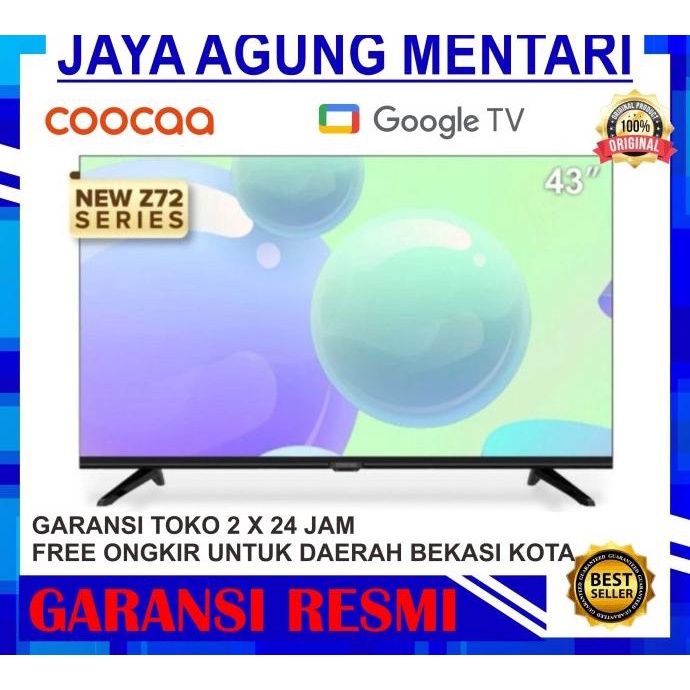 TV LED COOCAA 43Z72 GOOGLE TV 43 INCH SMART DIGITAL TV DOLBY AUDIO