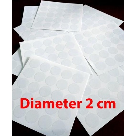 

Stiker Vinyl Bulat 2cm Transparant Polos Sticker Bundar diameter 2 cm. DISKON
