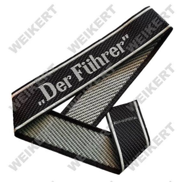 Bordir Armband Der Fuhrer Luftwaffe Totenkopf Waffen Parka Wehrmatch Tentara Jerman Adolf Hitler WW2