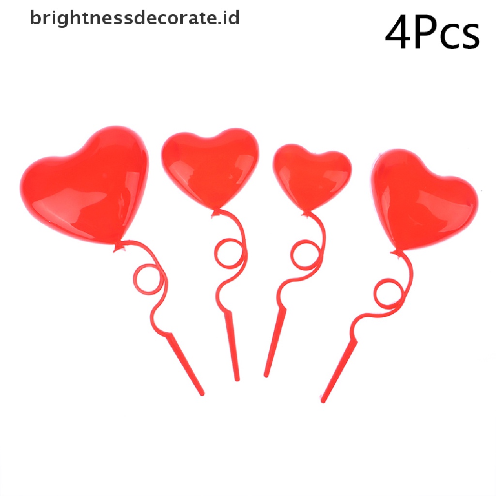 [Birth] 1set Balon Hati Hiasan Kue Valenes Day Perlengkapan Pesta Pernikahan Dekorasi Kue Rumah Boneka Balon Ukuran Mix [ID]