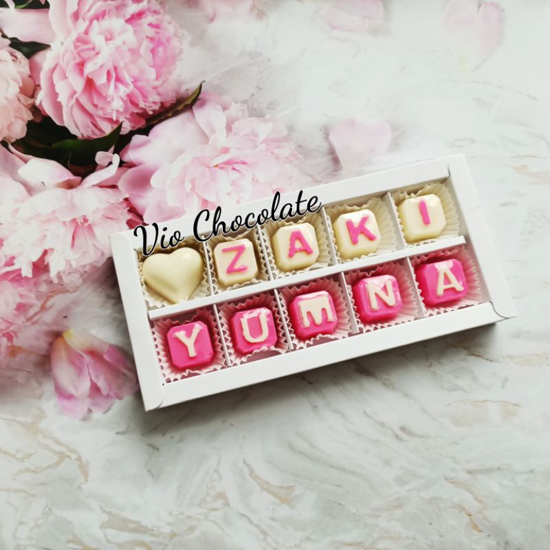 

Vio Chocolate // Coklat Custom Sekat 10 // Valentine Chocolate // Birthday Chocolate