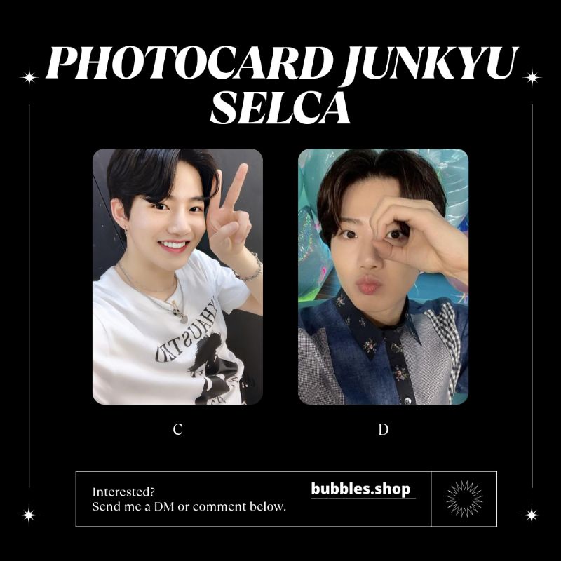 PHOTOCARD UNOFFICIAL JUNKYU TREASURE SELCA