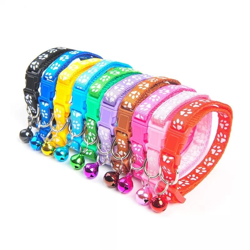 Tali Leher Hewan Peliharaan lucu Cat Dog Collar Motif Jejak Kucing Mallshopping