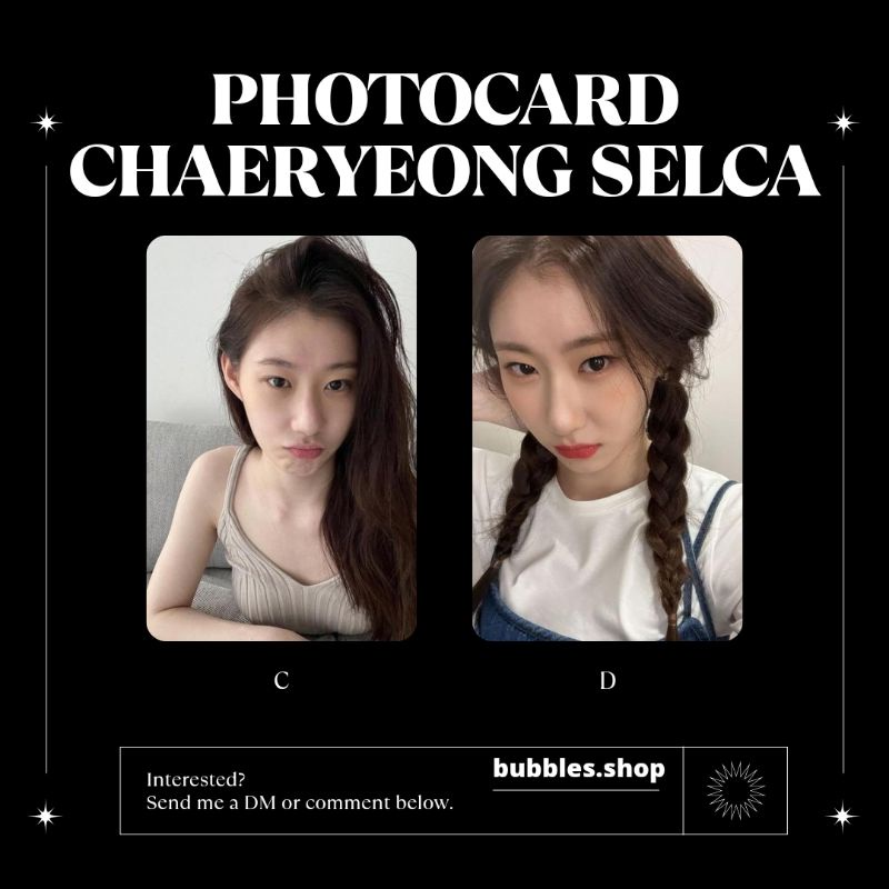 PHOTOCARD UNOFFICIAL CHAERYEONG ITZY SELCA