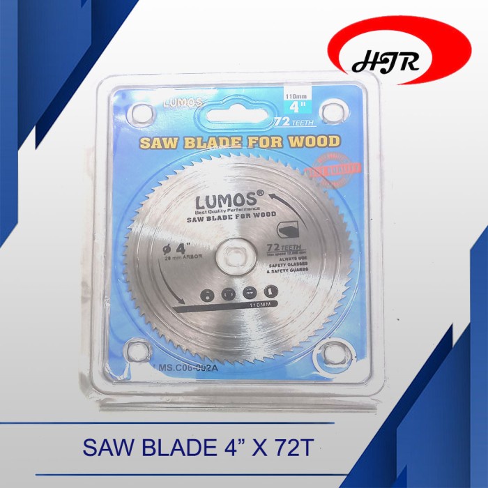 LUMOS MATA GERINDA POTONG KAYU 4 IN 72T MATA POTONG