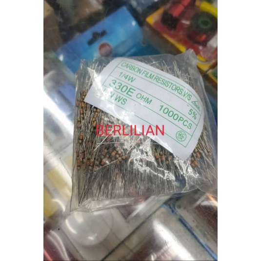 Resistor 330 ohm 1/4watt jual per/1000pcs Carbon Filem