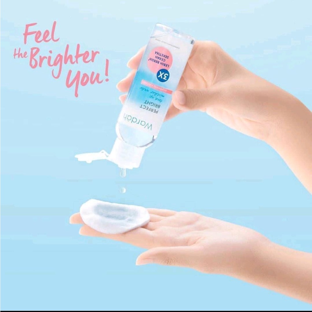 Wardah Perfect Bright Tone Up Micellar Water 100ml | Kemasan Baru