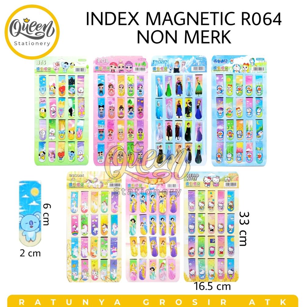 

[FKV] 1 SET INDEX MAGNETIC NON MERK/ PEMBATAS BUKU MAGNET / BOOKMARKER Terlaris