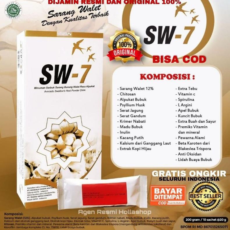 SW 7 SW 7 ORI 100% Minuman Kesehatan Serbuk Sarang Burung Walet Asli dijamin Resmi dan Original
