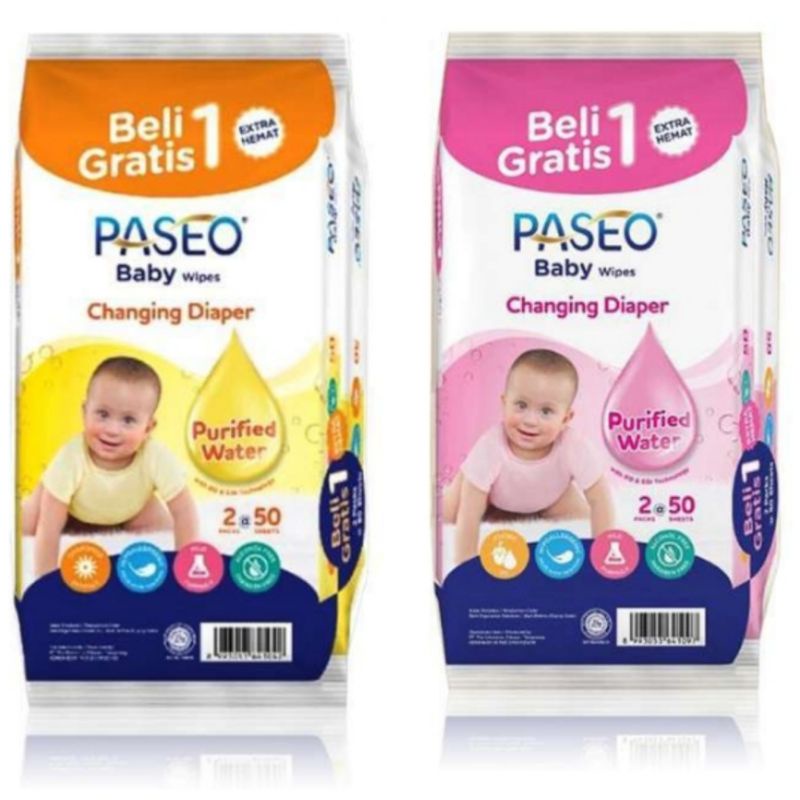 tissue basah paseo 50 sheet buy 1 get 1