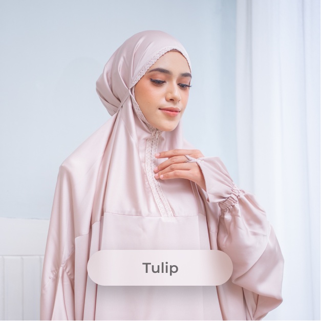 Deyn Scarf - Aida Prayer Robe -  Mukenah Dewasa silk premium