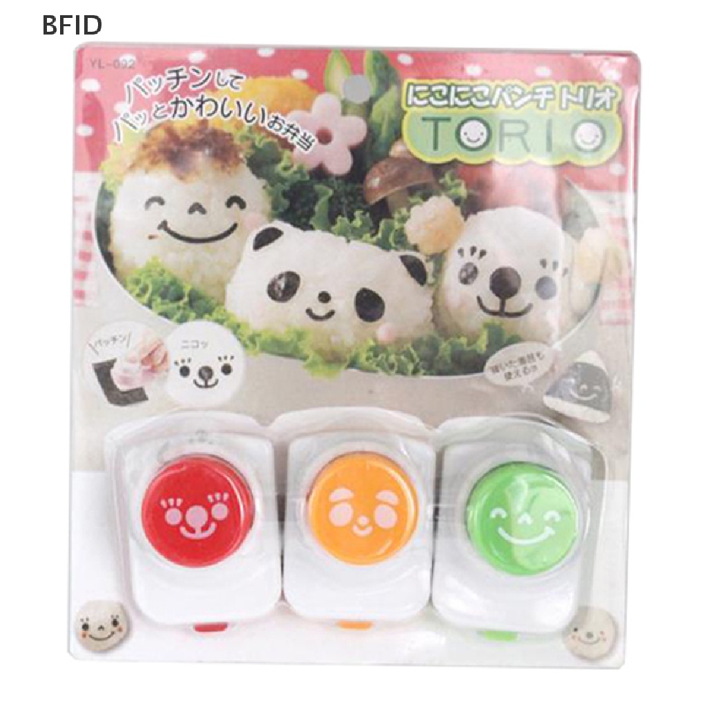 [BFID] 3pcs/lot DIY Memasak Dapur Gadget Alat Sushi Smile Nori Aksesoris Onigiri Cetakan Kawaii Sushi Tools Pemotong Ekspresi Wajah [ID]