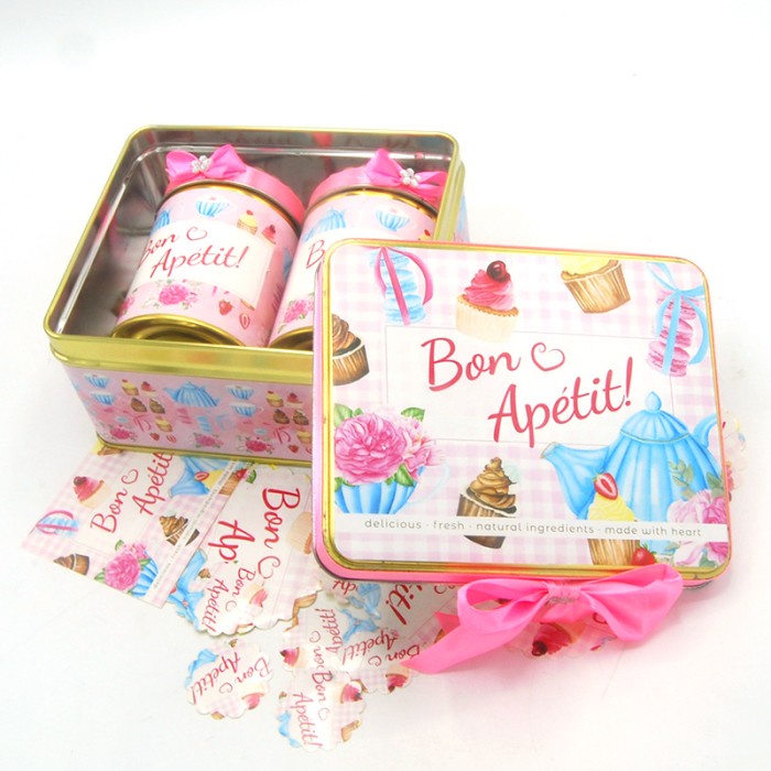 

Terlaris ✨ - Hampers Dus Boks Box Kotak Kaleng Kue Kering Cookies Bakery Cake Pink 2.1.23