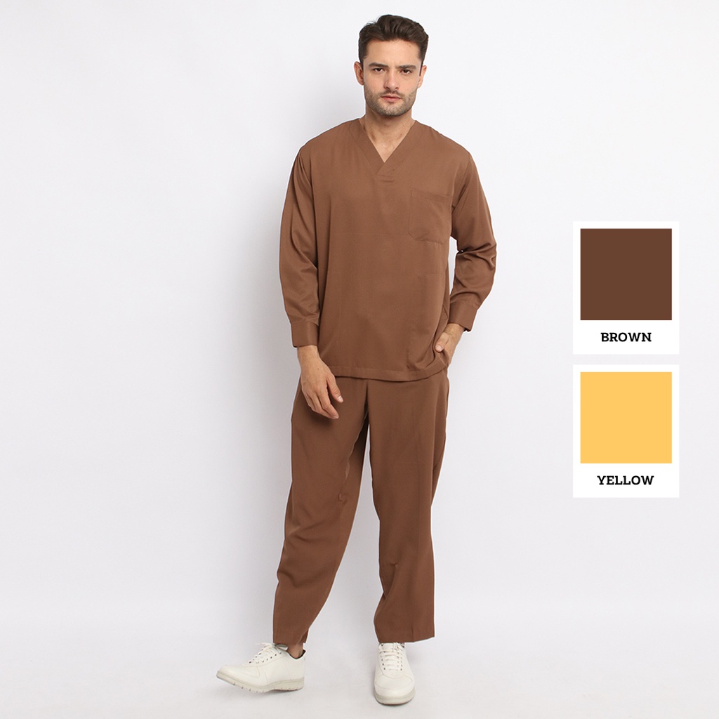 Baju Jaga VLS Scrubs on Call Stretchy Lengan Panjang