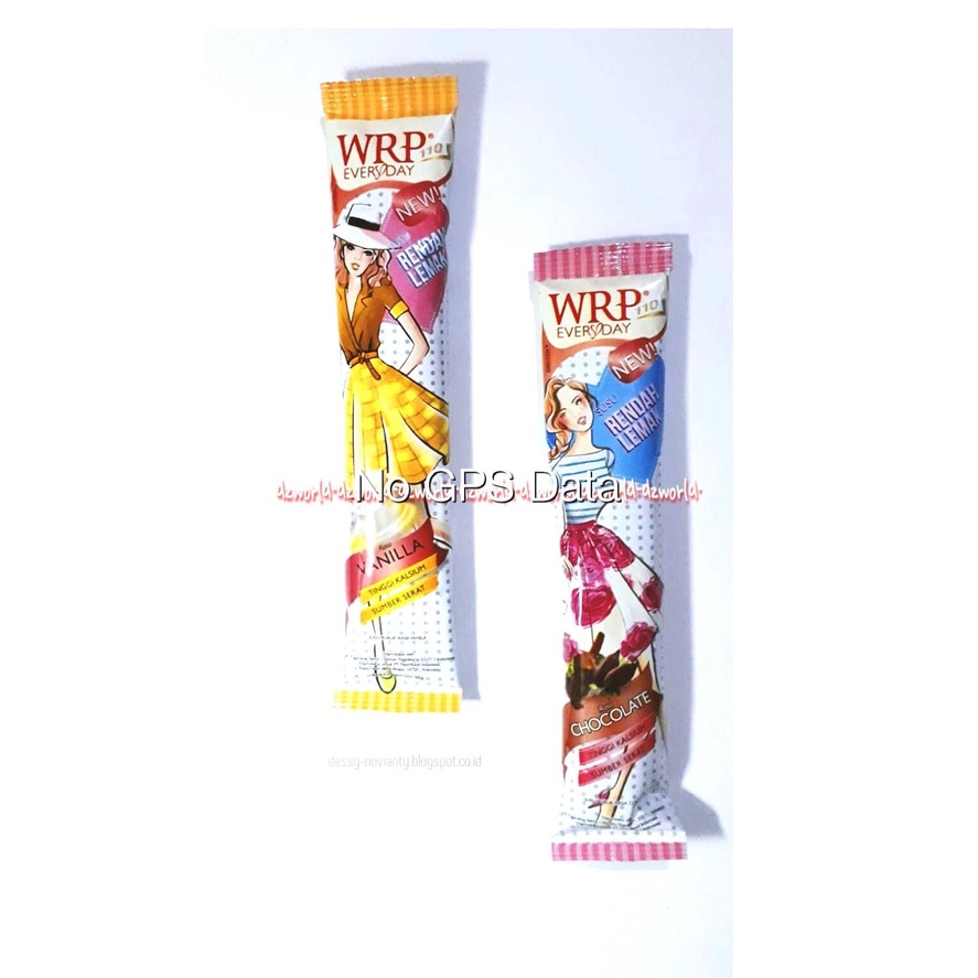 WRP Everyday Chocolate Vanilla 60gr Wrp Kemasan Sachet Susu Low Fat Susu Diet Rendah Lemak W.R.P