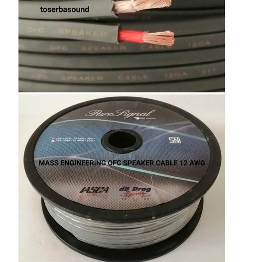 Termurah  Kabel Subwoofer Speaker 12awg Pure Signal OFC PSS 12GA 12 AWG Tembaga Murni Jual Meteran ⋆