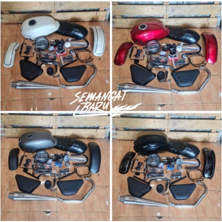 PAKET CAFERACER TIGER THUNDER GL CB VERZA VERZA OLD MEGAPRO MEGEPAO MONO INJEKSI DAN KARBU