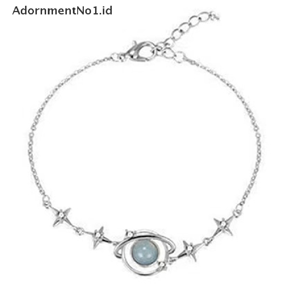 [AdornmentNo1] Korea Elegan Opal Space Gelang Untuk Wanita Girs Zirkon Halus Starlight Gelang Pesta Perhiasan Hadiah [ID]