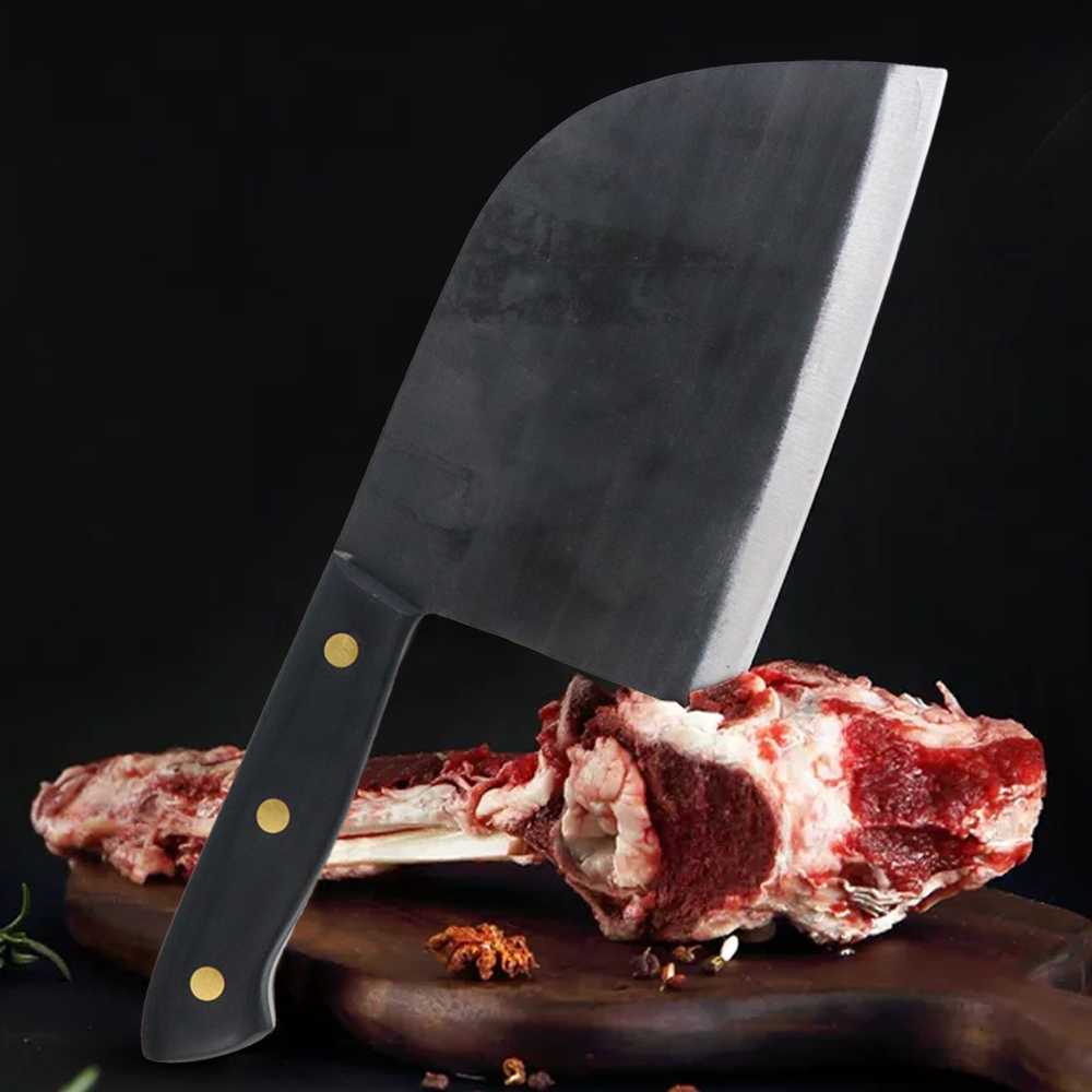 Pisau Dapur Cleaver Wide XITUO Carbon Steel Super Tajam Chef Knife