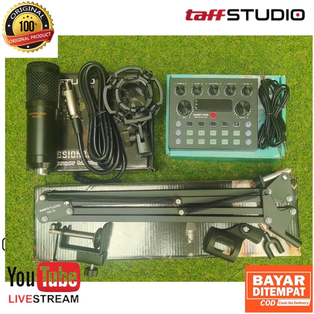 PAKET REKAMAN HEMAT V1 BM800 + Audio Soundcard V8 / V8s / V8Plus