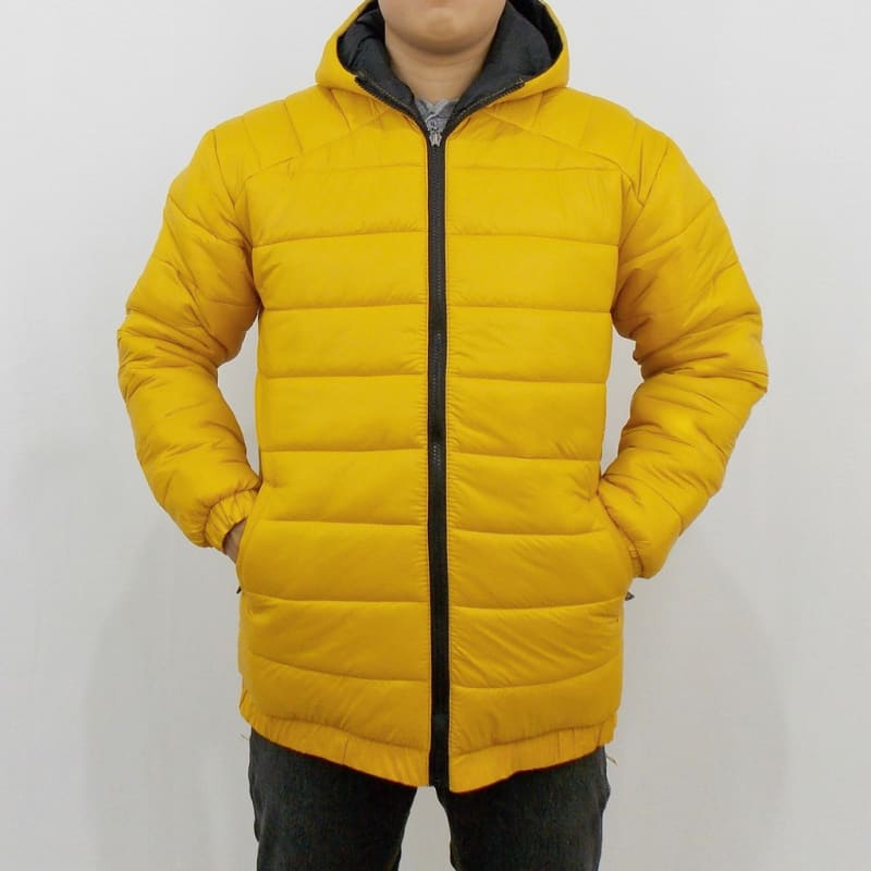 JAKET PUFFER TEBAL PRIA - JAKET WINTER - JAKET PARASUT TEBAL PRIA - JAKET GUNUNG TEBAL PRIA KUNING T