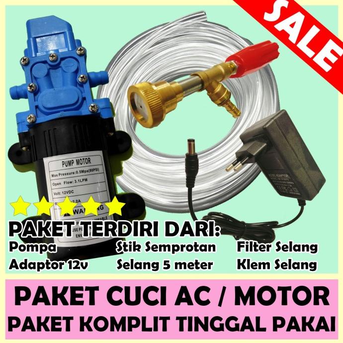 PAKET ALAT CUCI MOTOR AC KOMPLIT MESIN STIM JETWASH MINI