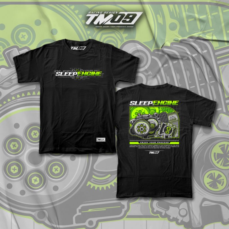 T-SHIRT Sleep Engine Kaos Racing Free Sticker