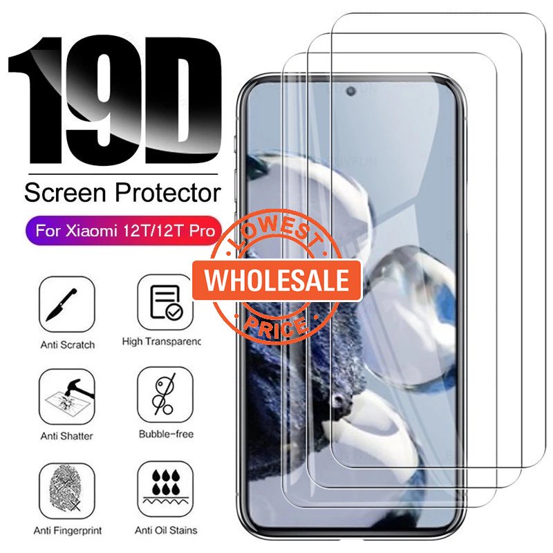 [Harga Grosir]Pelindung Layar Tempered Glass 9H HD Bening Anti Gores / Sidik Jari Untuk Xiaomi 12T / 12T Pro