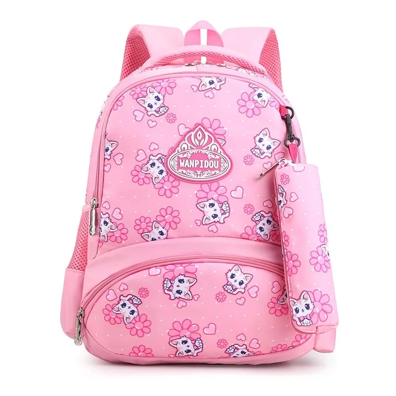 Diobrale - Tas Ransel Anak Sekolah Motif Full Print Korean Style Backpack Sekolah Perempuan Stylish Tas Anak Gadis Kekinian Baru Populer 2023