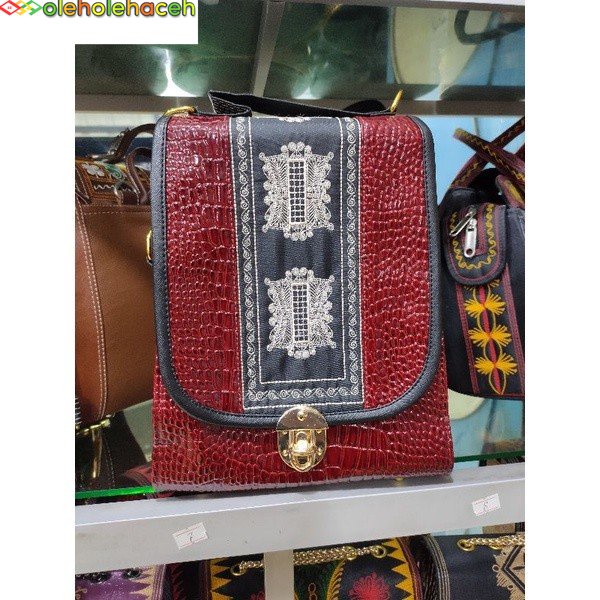 Tas ransel 3 fungsi khas Aceh | tas ransel bordir khas Aceh