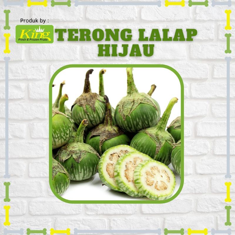 

Sayur terong lalap hijau 500gr, terong lalap hijau segar, terong lalap