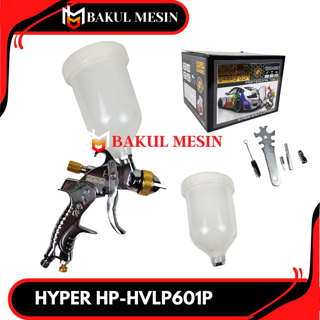 HYPER HVLP601P Semprotan cat Air spray gun 600ml HVLP