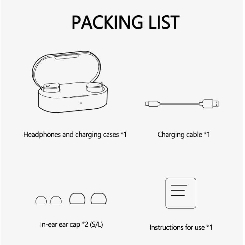 Lenovo TWS Earphone True Wireless Bluetooth 5.0 Charging Dock - HT18