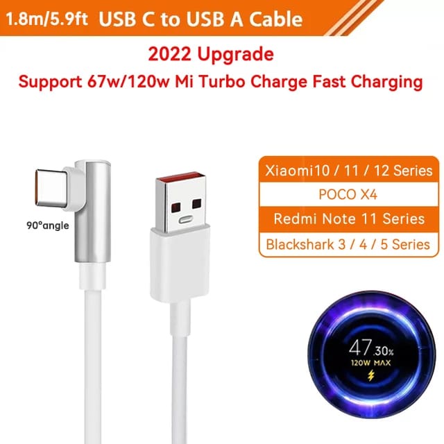 ORIGINAL KABEL CHARGER XIAOMI 12 12 PRO 11T 11T PRO F4 GT NOTE 11 PRO MI 11 ULTRA 6A 67W TURBO CHARGE MAX 120W